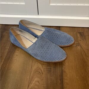 Caslon Blue Perforated Suede Slip On Loafers Mens Size 12